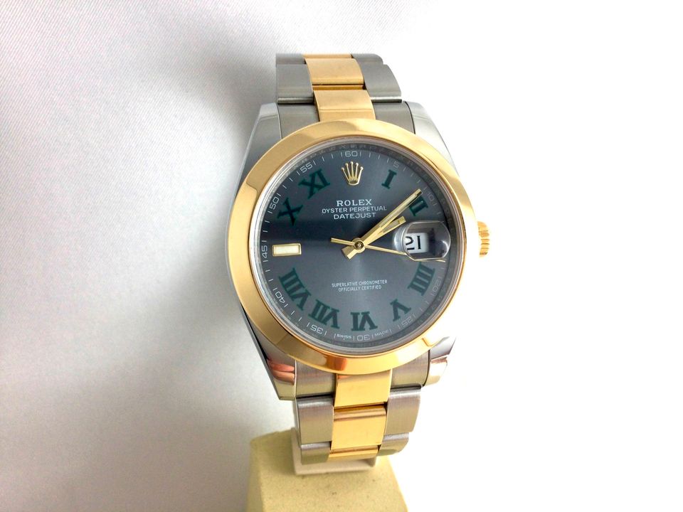 Rolex DateJust 41 Wimbledon 126303 Stahl-Gold LC100 Bj.2018 +Papi in Bottrop