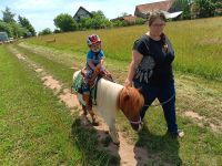 Ponyreiten kinderreiten reiten spazieren gehen mit Pony Pferd Bayern - Geroda Vorschau