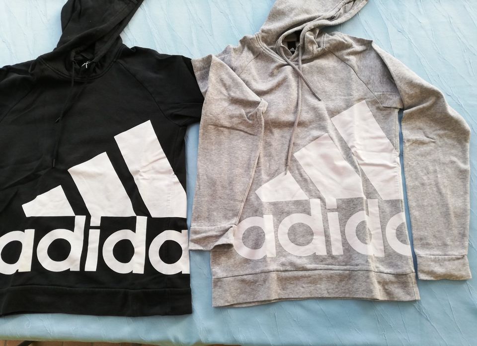 Adidas T-Shirt, Sporthosen lang und kurz und Sweatshirts, Gr. S in Auhausen
