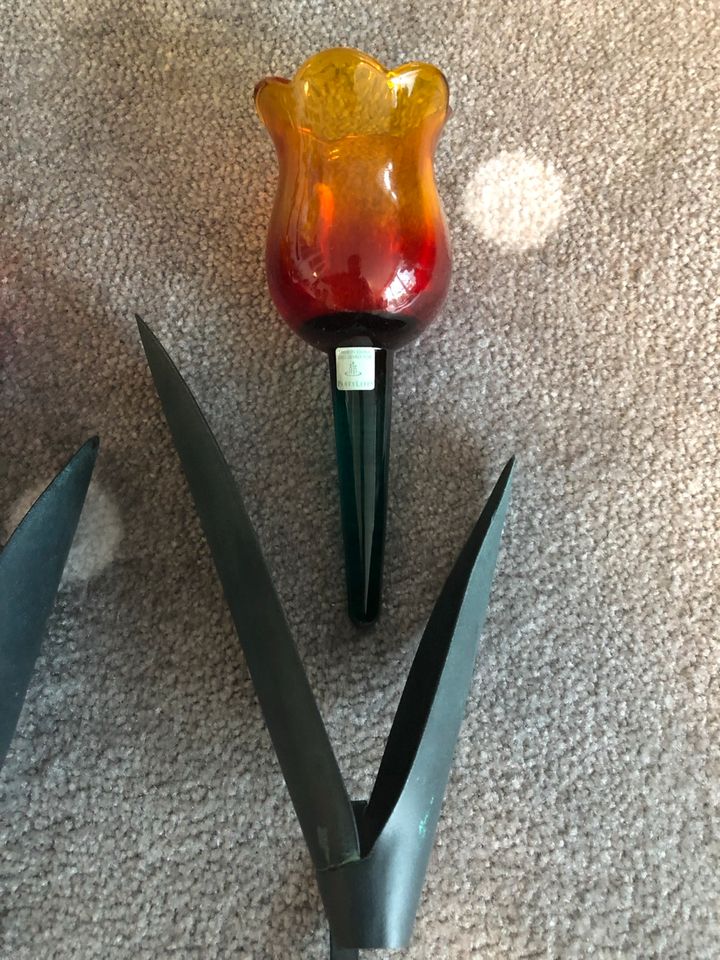 Partylite Tulip Tulpen Wand Kerzenhalter aus Glas und Metall in Leiferde