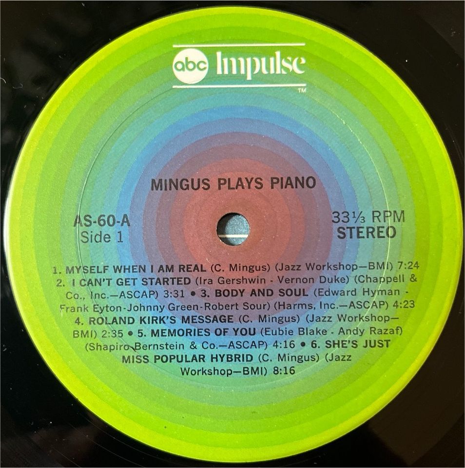 LP Charles Mingus Mingus plays Piano in Neuss