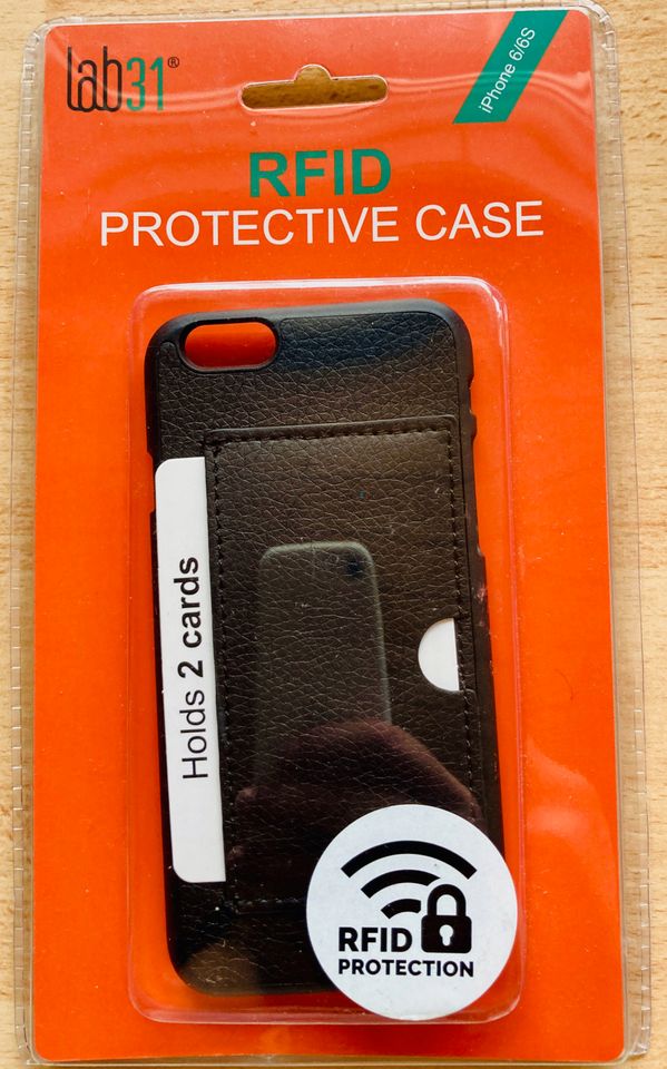 RFID Protective Case, Hülle fürs iPhone 6/6S, Lederimitat schwarz in Neckartenzlingen