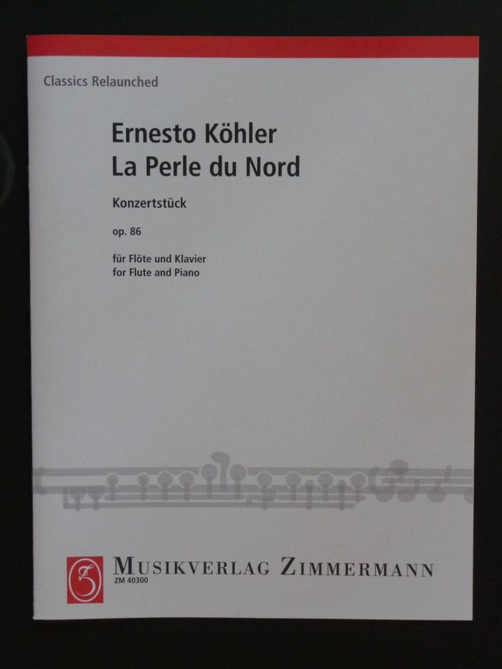 Ernesto Köhler La Perle du Nord Konzertstück f. Flöte und Klavier in Langgöns