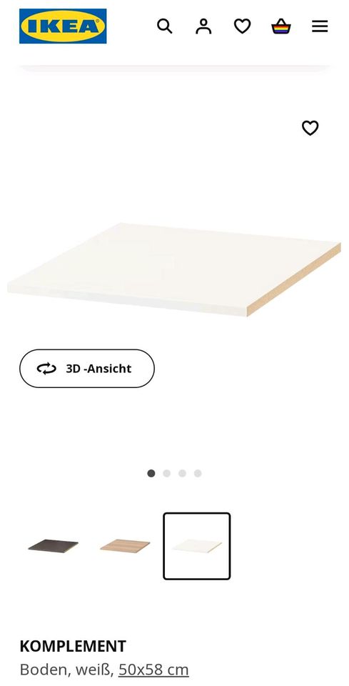 Ikea Einlegeboden Kompliment 58cm  weis in Dresden