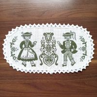 Altes Deckchen Tracht / Landhaus Motiv Österreich 35x20 Vintage Bayern - Eching (Niederbay) Vorschau