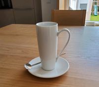 Latte Macchiato Tassen weiß neuwertig 6 incl. Untertassen&Löffel Bayern - Dillingen (Donau) Vorschau