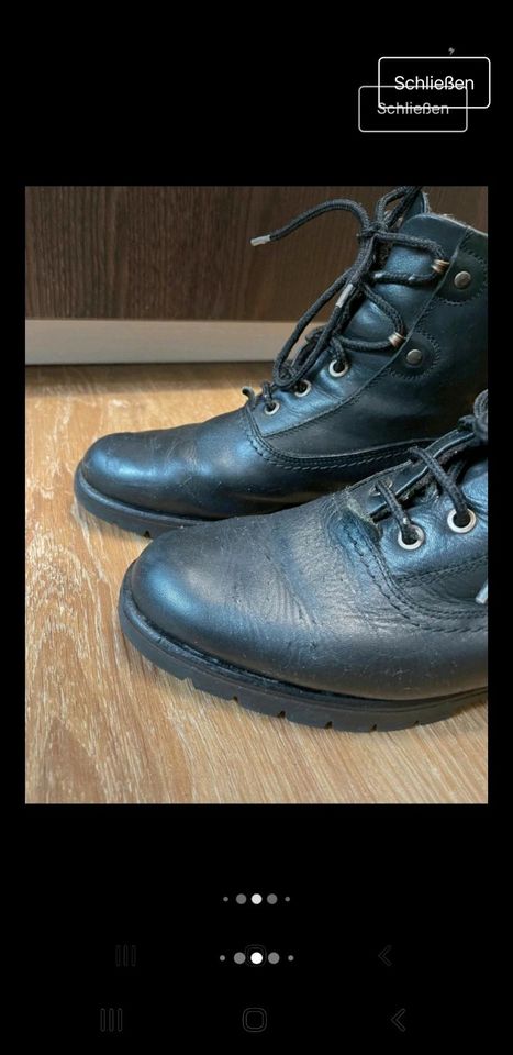 Vintage Echtleder Schuhe Stiefeletten Gr 38 in Karlsruhe