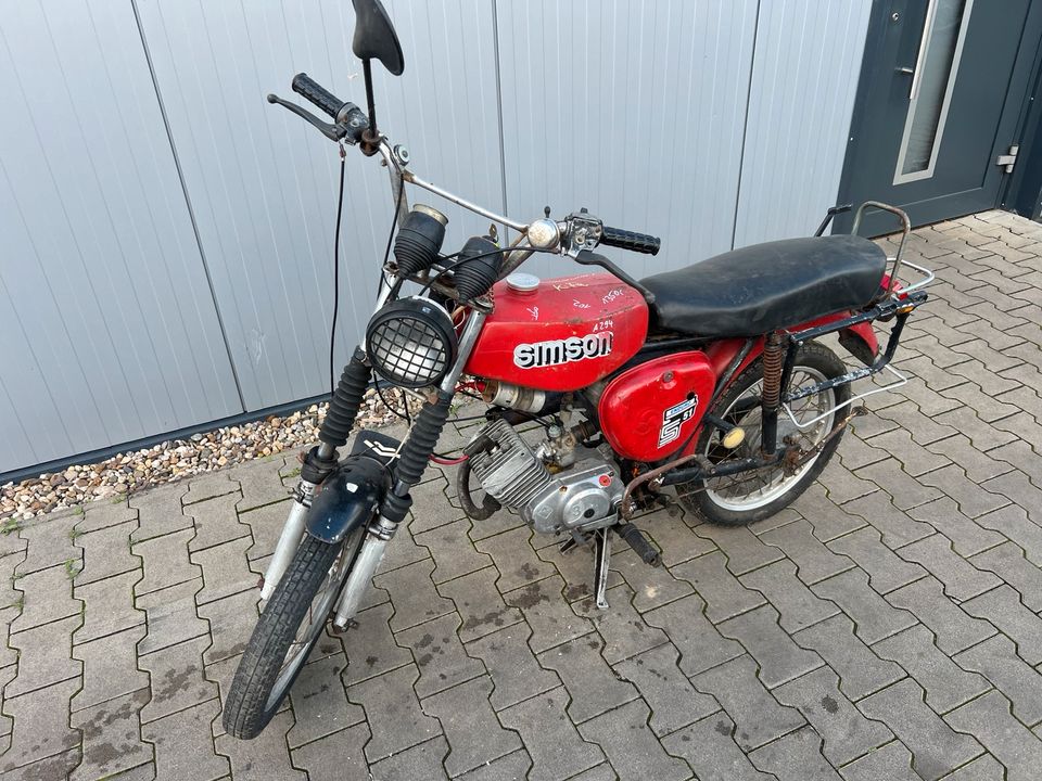 Simson S51 1981 3-Gang Moped Mofa Roller A294 in Osterweddingen