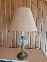 Tischlampe Lampe Messing m. geschliffenem Glas 63 cm hoch Rostock - Reutershagen Vorschau