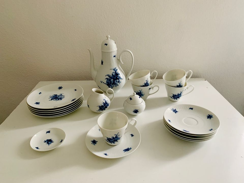 Rosenthal Keramik Kaffeeservice, Romanze in Blau, Studioline in Dreieich