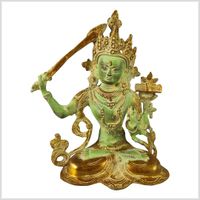 Manjushri Buddha des Wissens Messing grüngoldantik 27,5cm 3,1kg Hamburg-Mitte - Hamburg Billbrook Vorschau