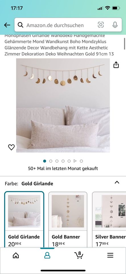 Mondkette Boho gold deko Girlande in Essen