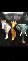 3 Kleiderhaken Tiere Zebra Elefant Giraffe safari Bayern - Dasing Vorschau