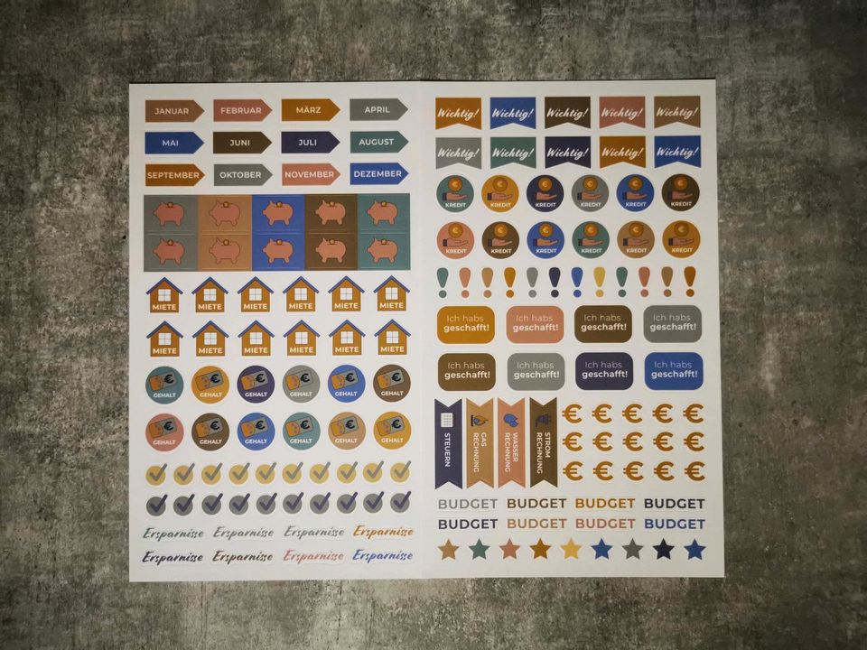 Sticker Set Budgetbinder, Budget sheets, register in Berlin