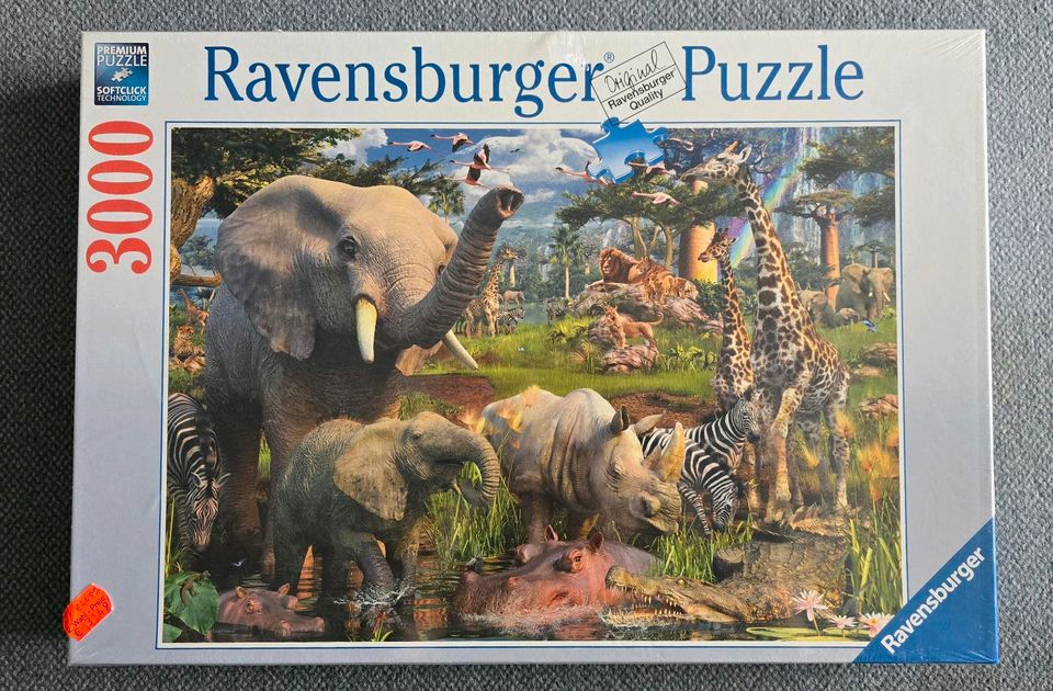 ovp - 3 000 Teile Puzzle Ravensburger Tiere an der Wasserstelle in Stuttgart