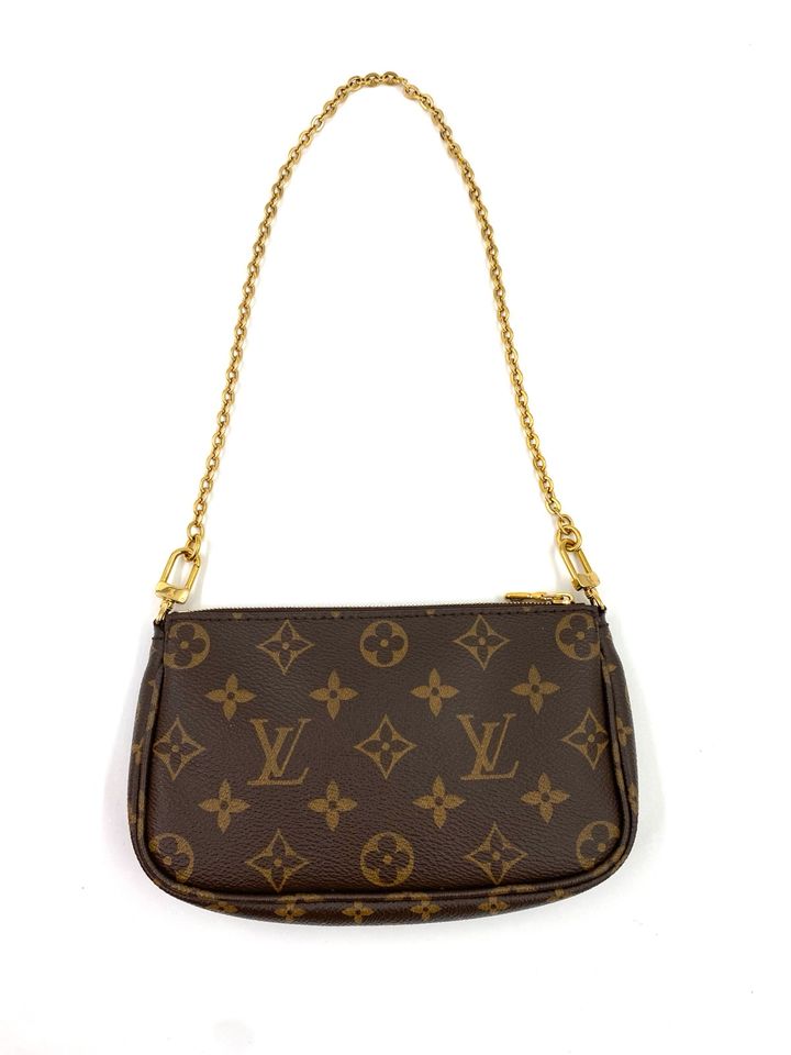 LOUIS VUITTON Multi Pochette Khaki Monogram Canvas Tasche Clutch Handtasche in München