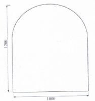 Kaminofen Glasplatte halbrund  120 X 100 cm Hessen - Viernheim Vorschau