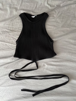 Cropped Top, Schwarz, Baumwolle, Rippen XS - S Hessen - Stadtallendorf Vorschau