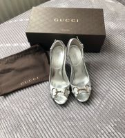 Gucci Horsebit Sandaletten mit Keilabsatz / Silber  Gr.37 (37,5) Hannover - Döhren-Wülfel Vorschau