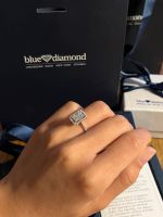 Blue Diamond Diamant Baguette Ring 14 Karat Nordrhein-Westfalen - Remscheid Vorschau