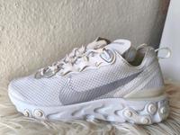 Nike React Element 55 Sneaker EU 40,5 Weiß Silber Fitness Jogging Niedersachsen - Lüneburg Vorschau
