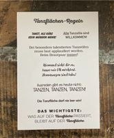 Deko Schild Tanzregeln für Hochzeit/Party Stuttgart - Vaihingen Vorschau
