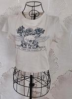 H&M Damen T-Shirt Gr. S beige Frontprint kurz crop Thüringen - Bad Sulza Vorschau