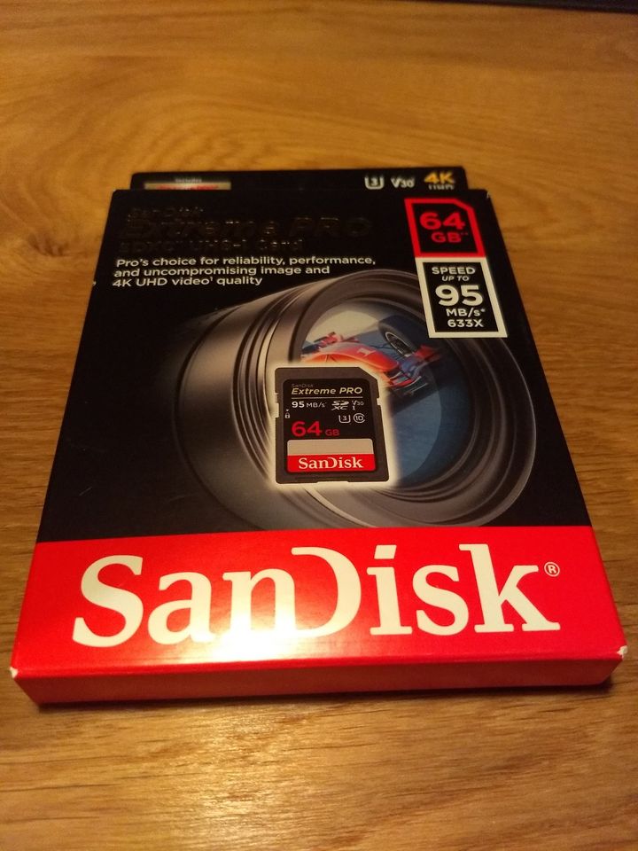 Sandisk 64 GB Extreme PRO SDXC UHS-I Karte 95MB/s in Mötzingen