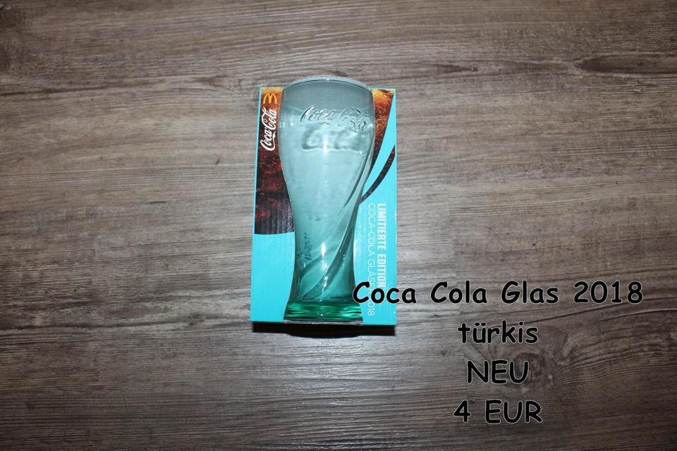 Coca Cola Glas 2018 Türkis Sammler neu in Zehdenick