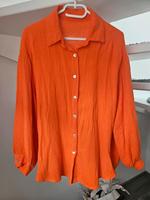 Made in Italy Musselin Bluse Orange Einheitsgröße [38/40] Hessen - Leun Vorschau