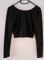 Cropped Shirt Top Only S schwarz Glitzer Rückenausschnitt Baden-Württemberg - Weingarten Vorschau