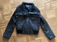 Lederjacke, schwarz, oversize Kragen, Kookai, Gr. 38 Hessen - Bad Vilbel Vorschau