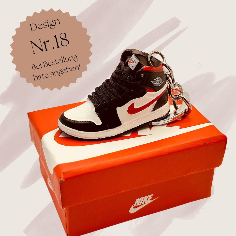 Mini Nike Air Jordan Schlüsselanhänger 3D Sneaker Key Holder in Straelen