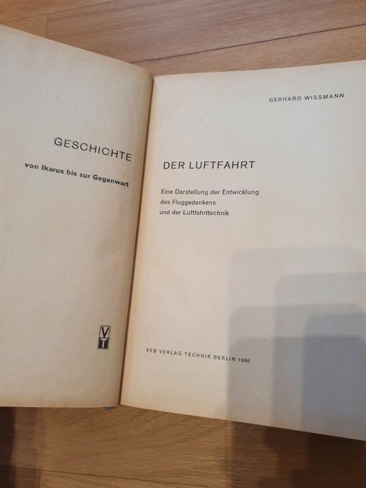 Buch Gerhard Wissmann Geschichte der Luftfahrt 1960 in Halle