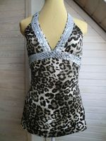 Damen Neckholder Bluse/Top mit Animal Print und Pailletten gr.38 Nordrhein-Westfalen - Neuss Vorschau