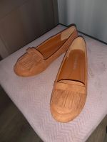 Mokassins/Loafer Velourleder Cognacfarben Gr. 38 Nordrhein-Westfalen - Krefeld Vorschau