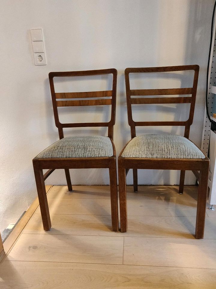 Stühle Holz Vintage neu bezogen in Rostock