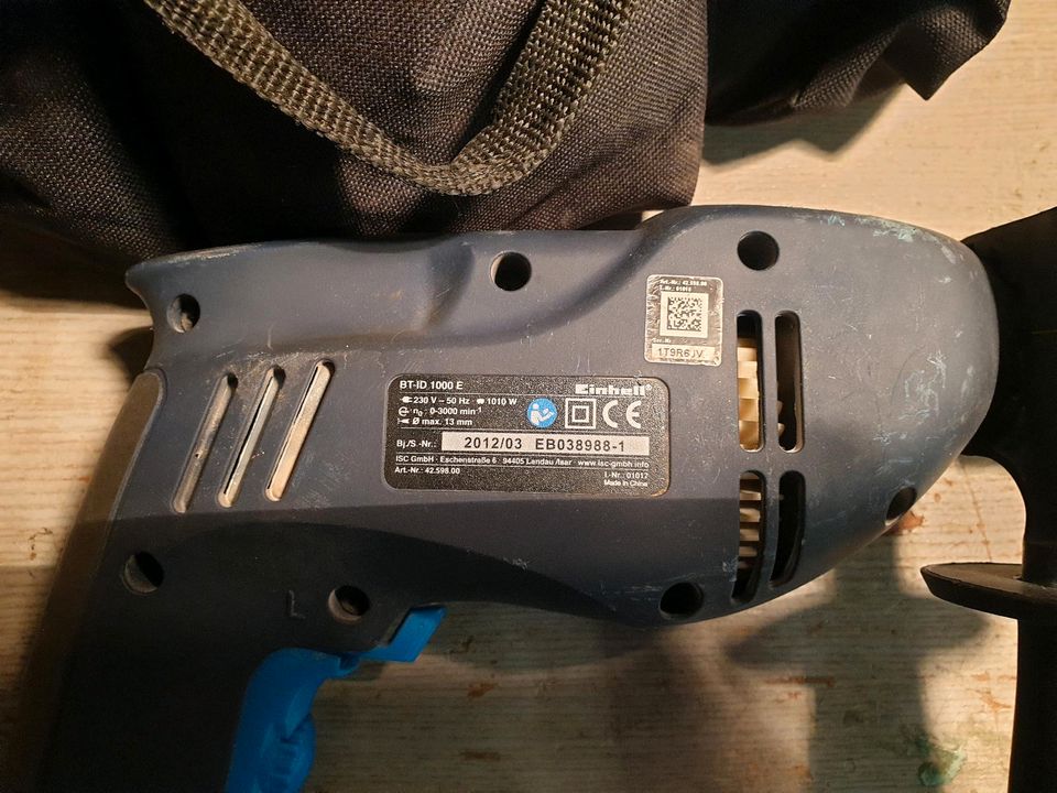 Gebraucht Einhell Schlagbohrmaschine BT-ID 1000 E Selten benutzt, in Unterschleißheim