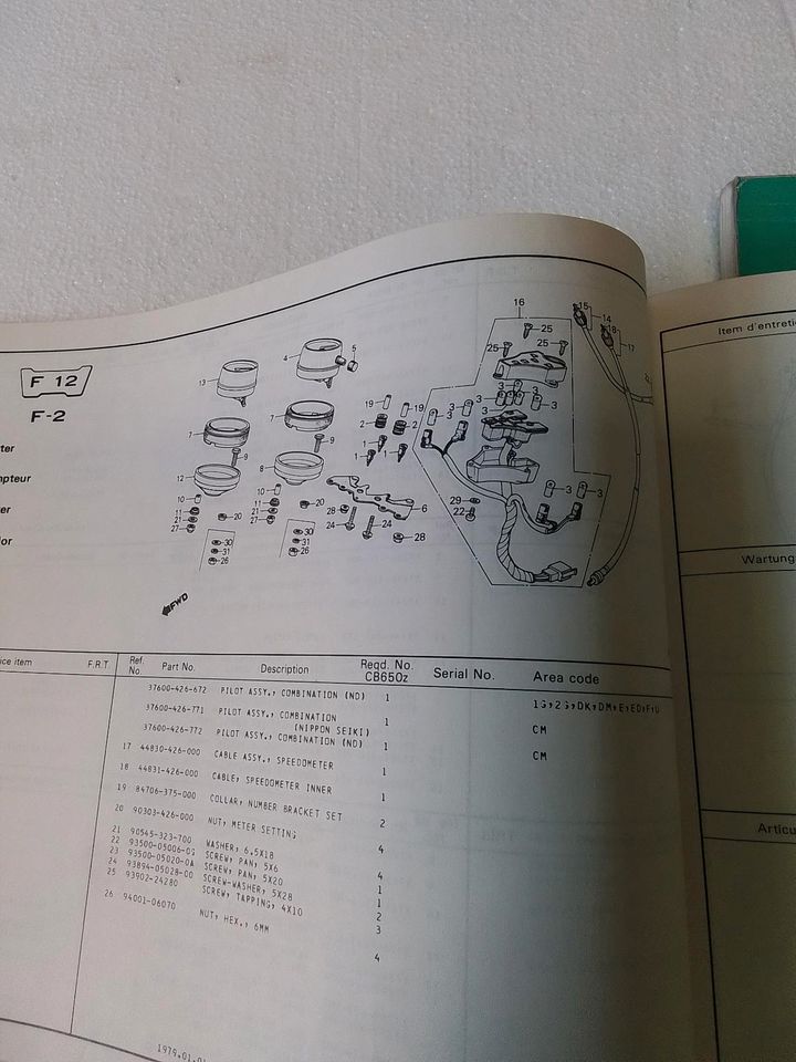 Honda CB 650z Ersatzteilkataloge 1978-1979 Stck.25€ in Recklinghausen
