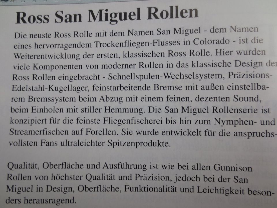 Fliegenrolle San Miguel The Ross Reel # 3 mit E-Spule in Wolfhagen 