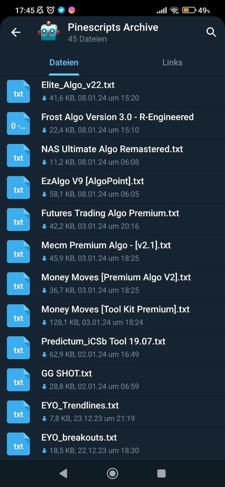 Verkauf - Sammlung von pinescript Codes für tradingview in Engelskirchen