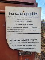 Original altes Forschungsgebiet Schild, DDR Brandenburg - Wendisch Rietz Vorschau