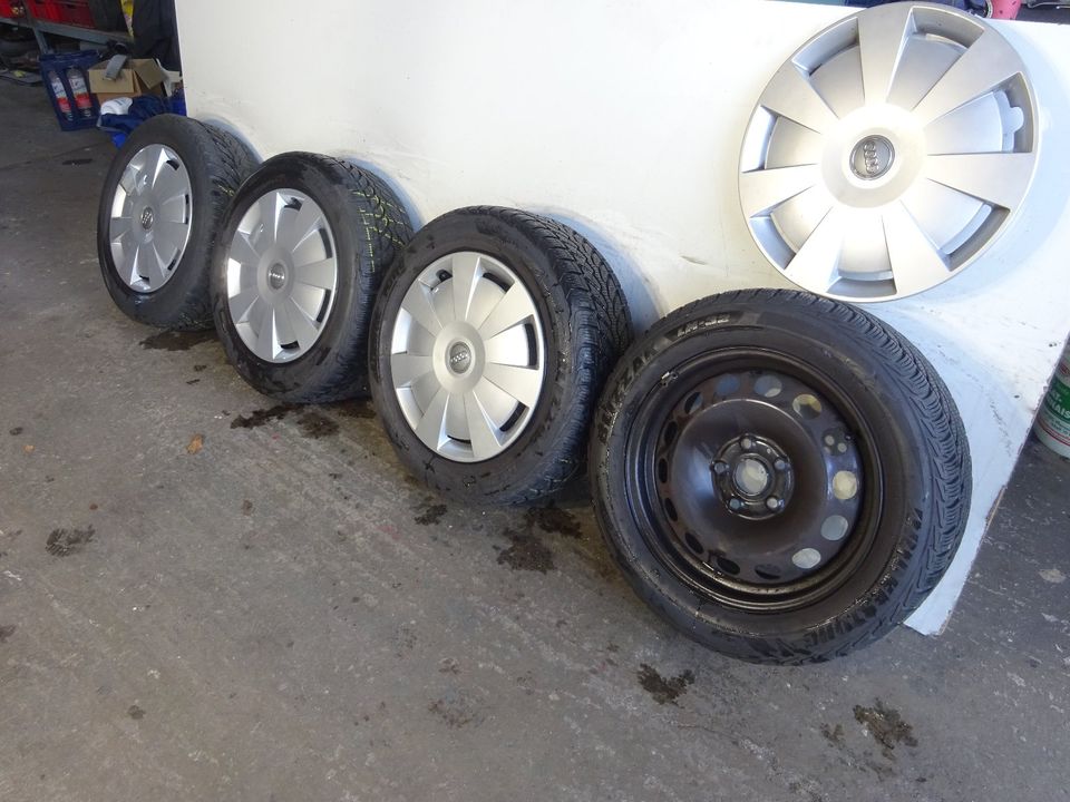 4x Audi Stahlfelgen 16 Zoll + 4x Bridgestone Blizzak Reifen in Florstadt