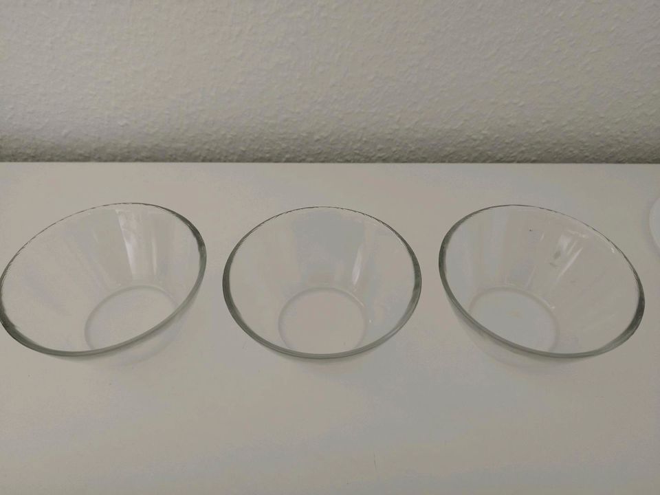 3x Salatschüsseln Glasschüsseln Schüsseln aus Glas in Chemnitz