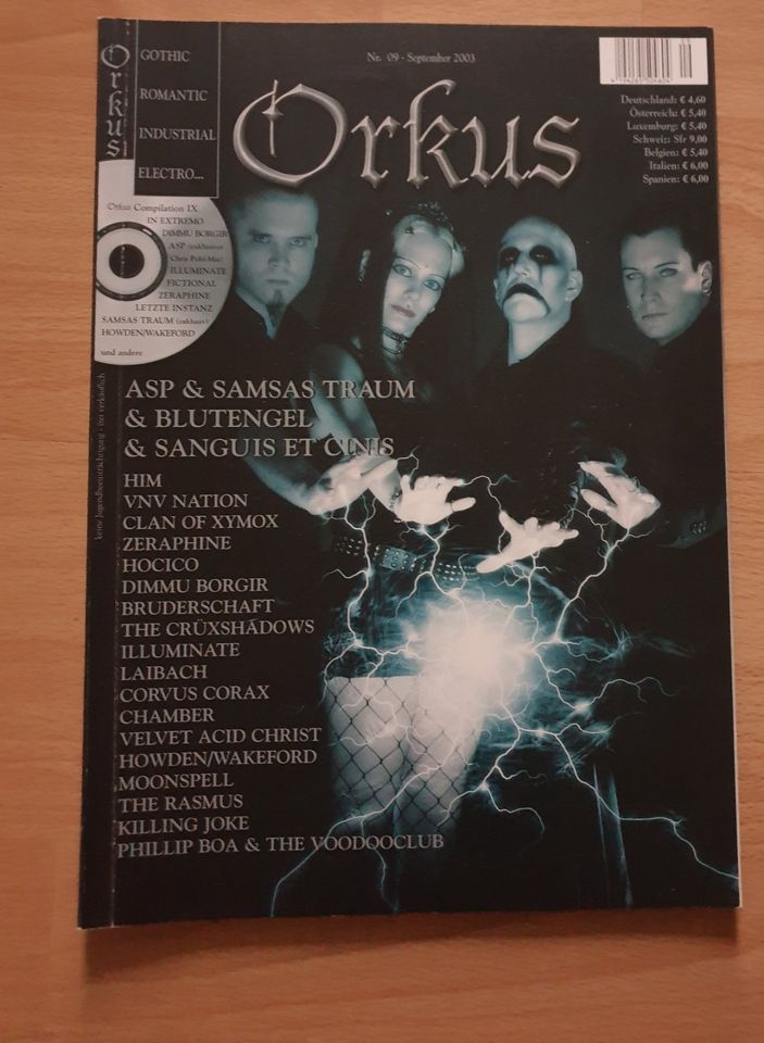 ORKUS Mag (52) ASP, HIM, CLAN OF XYMOX; KILLING JOKE in Bielefeld