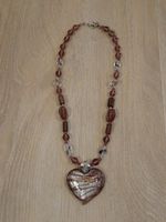 Halskette, Murano Glas Herz Anhänger, 47 cm Länge Bayern - Obertraubling Vorschau