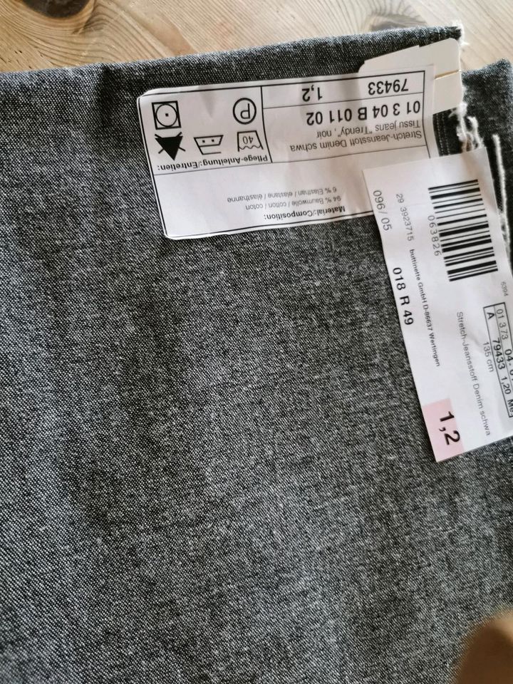 Stretch Jeansstoff denim Schwarz nähen Handarbeit in Rosenfeld