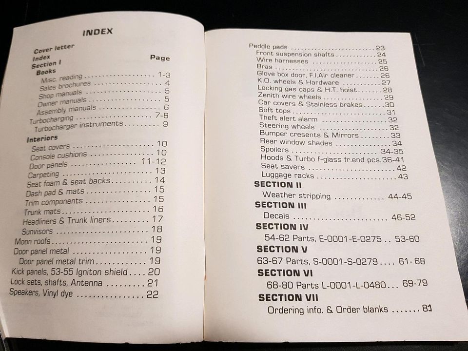 R&J Corvette Parts Catalog/ Teilekatalog #380 1980 in Üchtelhausen