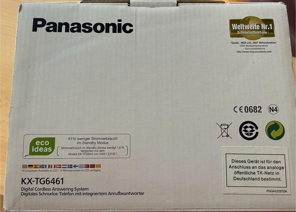 Panasonic 2in1 Tisch-/Wandtelefon +schnurlos Telefon m. AB analog in Holzgerlingen