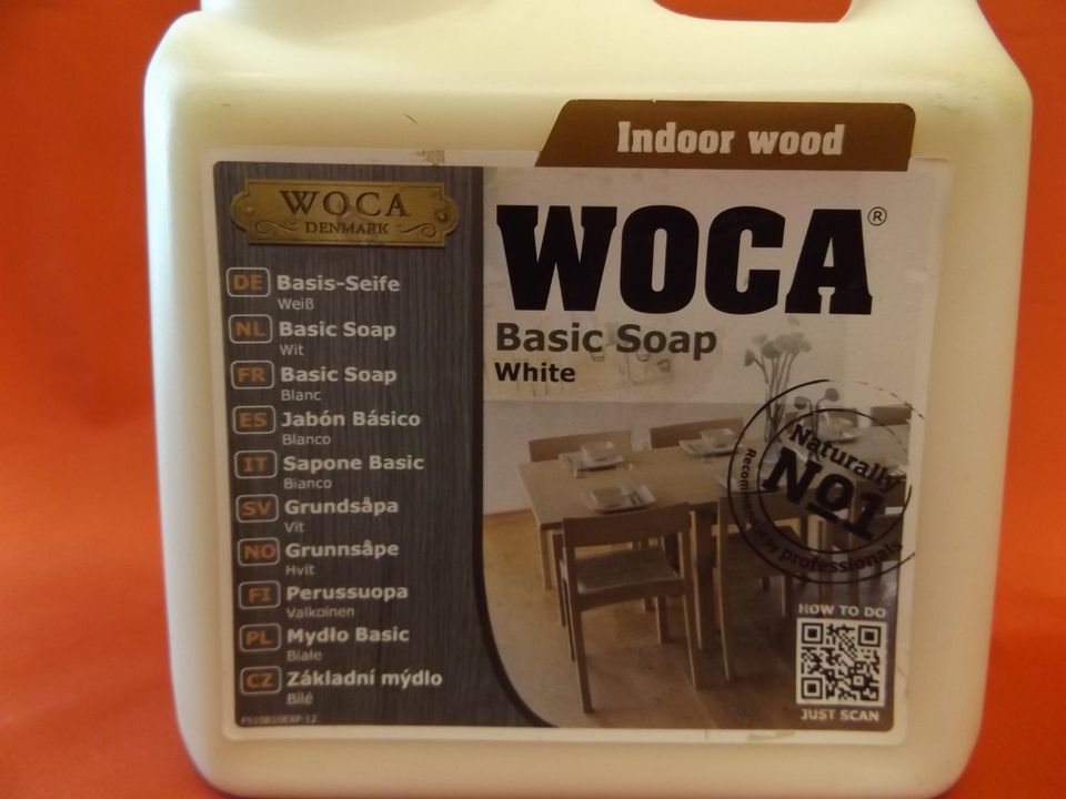 Holzbodenseife WOCA Basis Seife Weiß Basic Soap Woodcare 1L in Frankfurt am Main